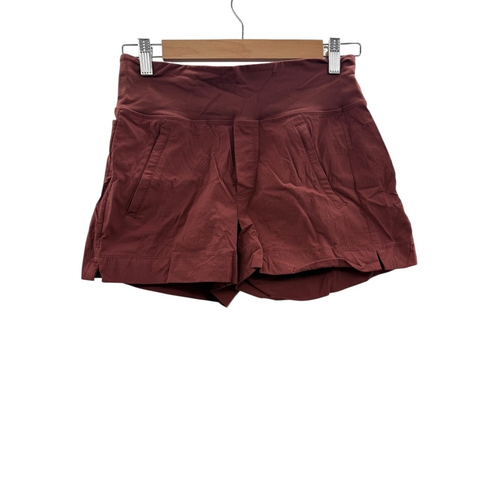 Athleta Trekkie‎ North Shorts Size 0 Red Utility Stretch Active Casual